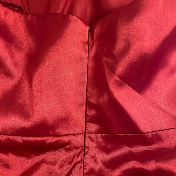 Wine Red Formal Spaghetti Strap Mini Dress-Size Medium - Picture 6 of 7
